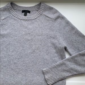 J Crew | Grey Crew Neck 100% Wool Sweater